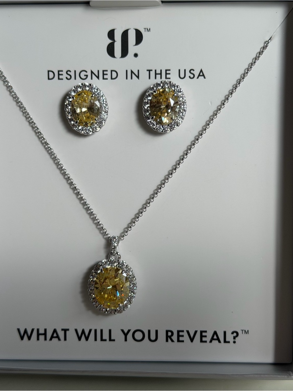 *NEW* EXCLUSIVE GEM SOCIETY 2424 EARRING AND NECKLACE SET SE89530